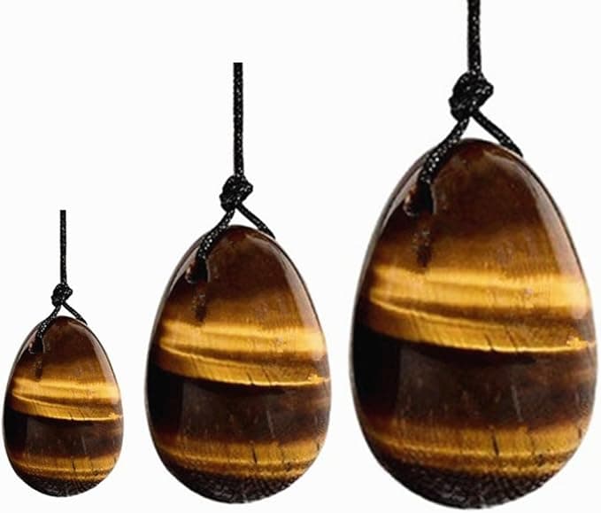 Tiger's Eye Yoni Egg Set of 3 – Courage & Grounding